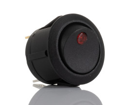 Przełącznik kołyskowy Wł.-wył. podświetlany 6 A SPST Czarny RS PRO