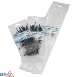 Opaska zaciskowa3.6*140 biała 25 szt E40-CTW36140-25
