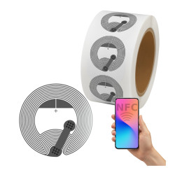 Naklejka NFC NTAG213 - 25mm - 140 bajt - samoprzylepna 13,56MHz