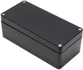 Polyester enclosure, (L x W x H) 160 x 75 x 55 mm, black (RAL 9005), IP66, 1590ZGRP083BK