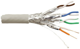 Value 21.99.0886 Przewód sieciowy CAT 7 S/FTP szary 100 m