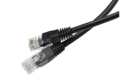 Patchcord Utp Kat.6 Kabel Sieciowy Lan 2X Rj45 Linka Czarny 1M