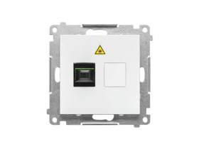 SIMON 55 Gniazdo światłowodowe / optyczne pojedyncze SC/APC biały mat TGS1.01/111 KONTAKT SIMON