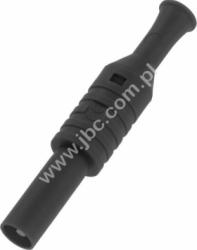 1065-SW Wtyk bezpieczny (tuleja stała), 4mm prosty, przył.przykręcane, 36A, 1000V=/~, kat.III, czarny, ELECTRO-PJP, 1065SW, 1065