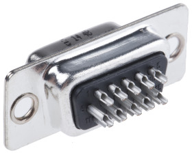 Złącze D-Sub 15-pinowe Żeński Proste Montaż na kablu raster 2.29mm Złoto