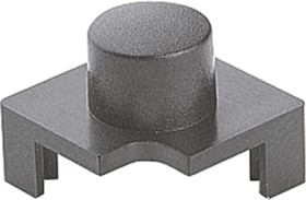 Push button, round actuating surface, pitch ≥ 15 mm, (L x W x H) 14.4 x 14.4 x 11.7 mm, dark gray, for single pushbutton, 827.10