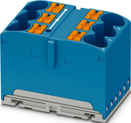 Distribution block, push-in connection, 1.0-10 mm², 57 A, 6 kV, blue, 1082388