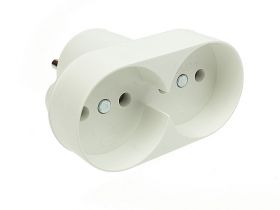 Rozgałęźnik sieciowy 2 gniazda okrągłe