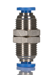 Złączka pneumatyczna Wciskane 4 mm Wciskane 4 mm RS PRO Adapter grodziowy do rur