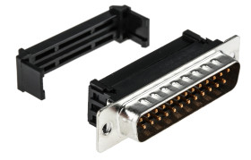 Złącze D-Sub 25-pinowe Męski Proste Montaż na kablu raster 1.27mm Złoto