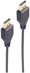 Connection cable, 3 m, black, DisplayPort 1.2 plug, straight to DisplayPort 1.2 plug, straight, BS10-49045