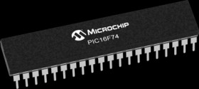 PIC Microcontroller, 8 bit, 20 MHz, DIP-40, PIC16F74-I/P