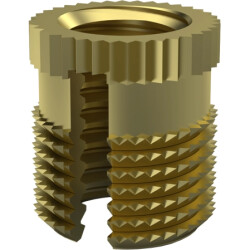 Threaded insert, M2, H 4 mm, brass, 002.19.140