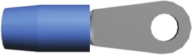 Zacisk oczkowy rozmiar przewodu 16.8mm² Ø , M6 (1/4) izolowany średnica wew 6.73mm Niebieski TE Connectivity