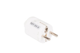 Wtyczka przenośna 2P+Z uziemieniem IP20 250V 16 A, biała / 12020