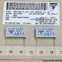 MKT1822410635V MKT 100nF 630V 10% R22.5 VISHAY