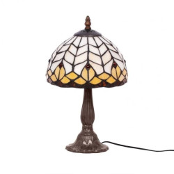 Lampka stołowa do salonu Sargan elegancki witrażowy klosz K-G121551 Kaja Lighting