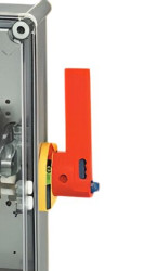 Uchwyt zamykany na kłódkę do DZIAŁANIE PO STRONIE OBUDOWY BEZPIECZEŃSTWA kolor Czerwony Socomec SID2