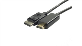 Kabel Displayport / Hdmi Fhd@60 (Wtyk / Wtyk) Czarny1,8M