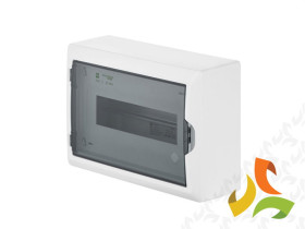 Rozdzielnica natynkowa 12 modułowa 1x12M drzwi transparentne IP40 ECONOMIC BOX RN N+PE 2503-01 ELEKTRO-PLAST NASIELSK