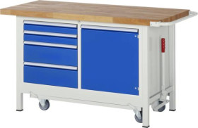 Stół warsztatowy RAU 05 8470A2-157B4F.11, (S x W x G) 1500 x 880 x 700 mm