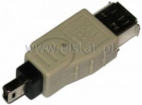 Złącze Fire Wire IEEE 1394 6p GN - 4p WT