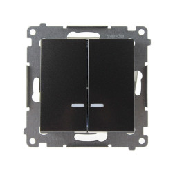 Łącznik podwójny podświetlany antracytowy DW5BL.01/48 Kontakt Simon54