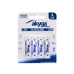 Bateria AA (LR6) alkaliczna Zn-MnO2 - 1,5V/3050mAh - Akyga Battery AKY2068 - blister - 4szt.