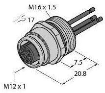 Turck 6935756 Złącze niekonfekcjonowane czujnika/aktuatora EC-FK4-2/16, 1 szt.