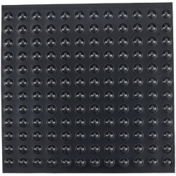 R-TECH 310017 PU Round Protective Feet &#xD8;10.0 x 3.1 - Black - Sheet 144