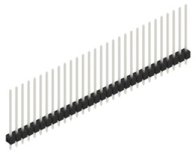 Pin header, 30 pole, pitch 2.54 mm, straight, black, 10048827