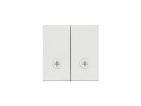 SIMON 55 Klawisz podwójny z oczkami z piktogramami krzyżowymi do: SW7/2L2M jasnoszary mat TKW7/2L2/114 KONTAKT SIMON