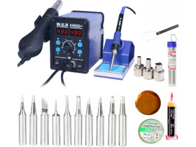 Stacja lutownicza WEP 898BD+ groty flux 223 cyna