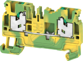 Protective conductor terminal, snap-in, 0.34-2.5 mm², 2 pole, 24 A, 8 kV, green/yellow, 2674560000