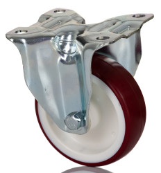 Koło samonastawne średnica kabla 100mm Płyta Tente 150kg wysokość całkowita 128mm