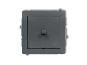 DECO Wyłącznik zwierny przycisk "światło" w stylu amerykańskim grafitowy mat 28DWPUS-5 KARLIK