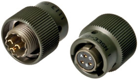 Złącze 3-pinowe Męski Amphenol Limited Żeński Montaż na kablu MIL-DTL-26482 rozmiar 8