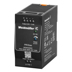 Zasilacz szyny DIN U wy 24V dc I wy 3.8A U we 264V ac Weidmüller 90W Zasilacz na szynę DIN