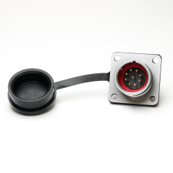 Złącze wielostykowe przemysłowe 9-pinowe M16 Montaż na kołnierzu Gniazdo RS PRO