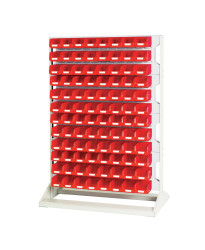 Szafka z panelami ażurowymi głębokość 550mm szerokość 1000mm wysokość 1450mm Jasnoszary Stal Bott