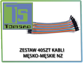ZESTAW 40SZT KABLI POŁĄCZENIOWYCH MĘSKO-MĘSKIE NZ