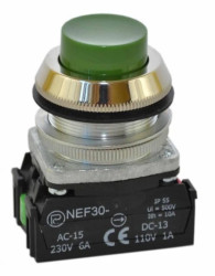 Przycisk sterowniczy 30mm wysoki powrotny zielony 1Z NEF30-WX W0-NEF30-W X Z