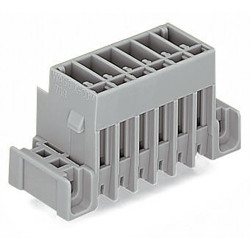 Wtyk PCB 3-pinowe raster: 5mm -rzędowe WAGO Montaż na płytce drukowanej