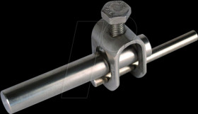 380029 Rod clamp, stainless steel, for lightning rods