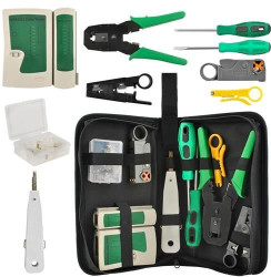8-in-1 RJ45 Cabling Toolkit - Network Set - Crimping Tools, Tester