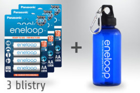 3 blistry (12 akumulatorków) Panasonic Eneloop R6 AA 2000mAh BK-3MCCE/4BE - pakowane 4 szt. / blister + butelka eneloop