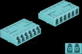 87927 FO coupling LC / LC Hexaplex, aqua