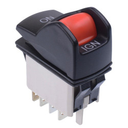 KL46CAKJG226SD501 APEM On-On IGN Red 24V Locking Power Rocker Switch DPDT IP68
