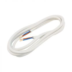 Przewód elektryczny w oplocie biały 1.8 m