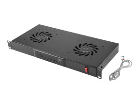 Panel wentylacyjny do szaf 19 1U 2 wentylatory z termostatem LANBERG